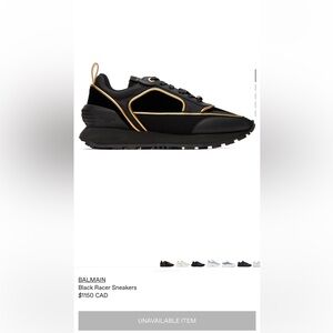 Balmain low top paneled velvet and buffed leather sneakers in black /size 37